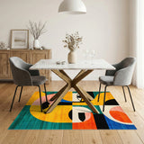 Abstract Geometric Faces Area Rug