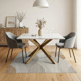 Beige and Neutral Serene Beige Abstract Wave Area Rug