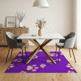 Purple Paw Print Shag Area Rug