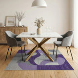 Purple Geometric Modern Purple Grey Abstract Geometric Area Rug