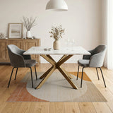 Abstract Cream Circle Beige Orange Area Rug
