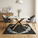 Ornate Mandala Distressed Vintage Area Rug