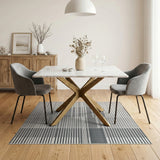 Stripe Geometric Modern Black White Geometric Stripe Area Rug