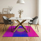 Vibrant Pixelated Geometric Multi-Color Area Rug