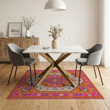 Multi-color and Patterns Traditional Persian Vibrant Multi-Color Persian Medallion Area Ru
