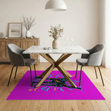 Neon Party Black Cat Area Rug