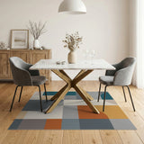 Geometric Abstract Multi-Color Area Rug