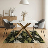 Green Dinosaur Jungle Area Rug