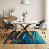 Vibrant Dolphin Coral Reef Ocean Rug