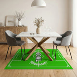 Green GOAL Soccer Field Area Rug