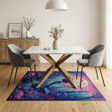 Moonlit Mermaid Forest Lagoon Rug