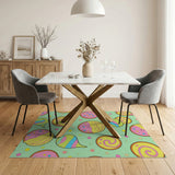 Playful Donut Churro Sprinkle Area Rug