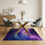 Cosmic Purple Nebula Cloud Area Rug