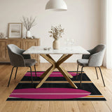 Pink Surfboard Coastal Area Rug