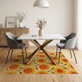 Vintage Sunflower Meadow Area Rug