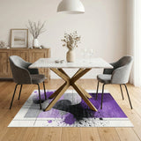 Purple Abstract Splatter Area Rug