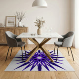 Geometric Modern Purple Starburst Geometric Area Rug