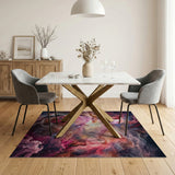 Abstract Area Multi-color and Patterns Cosmic Nebula Swirl Abstract Area Rug
