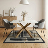 Geometric Surfboard Trio Area Rug