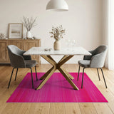 Vibrant Pink Horizontal Stripe Area Rug