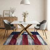 Distressed American Flag Area Rug