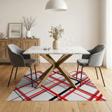 Bold Black Bold Red Black Plaid Area Rug