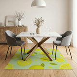 Fruit Pattern Zesty Lemon Slices Fruit Pattern Area Rug
