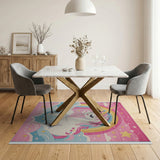 Magical Unicorn Rainbow Kids Area Rug