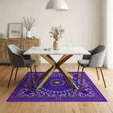 Traditional Persian Purple Mandala Medallion Persian Rug