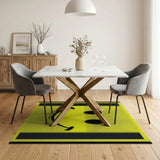 Vibrant Yellow Smiley Face Kids Area Rug