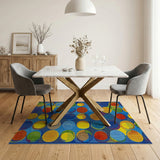 Vibrant Multi-Color Overlapping Circles Rug