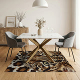 Leopard Face Area Rug
