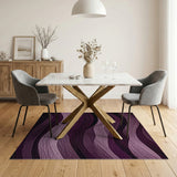 Purple Abstract Area Purple Fluid Waves Abstract Area Rug
