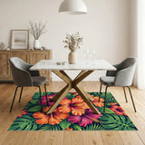 Hibiscus Bloom Multi-Color Area Rug