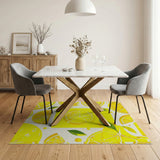 Fruit Pattern Sunny Lemon Slices Fruit Pattern Area Rug