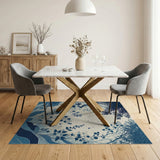 Blue Forest Silhouette Area Rug