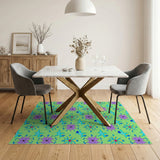 Vibrant Multi-Color Star Flower Area Rug