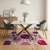 Vibrant Pink Purple Splatter Abstract Area Rug