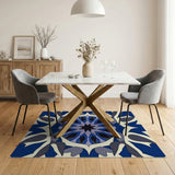 Blue Star Mandala Persian Area Rug