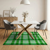 Vibrant Green Plaid Area Rug