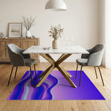 Purple Wave Abstract Area Rug