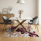 Maroon Blush Fluid Abstract Area Rug