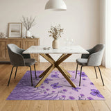 Purple Purple Butterfly Meadow Area Rug