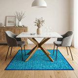 Blue Swimming Pool Tile Mosaic Area Rug