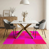 Vibrant Pink Vibrant Pink Geometric Modern Area Rug