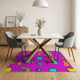 Vibrant Kids Cartoon Alphabet Area Rug