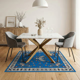 Majestic Blue Phoenix Persian Area Rug
