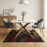 Multi-color and Patterns Multi-Color Geometric Patchwork Area Rug
