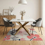 Blush Pink Floral Area Rug