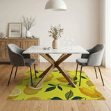 Fruit Pattern Yellow Sunny Lemon Fruit Pattern Area Rug